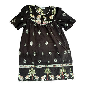Only Necessities Elephant Print Cotton Patio Dress L 18/20